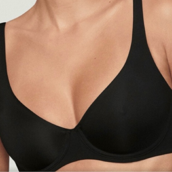 NWOT CUUP The Scoop Micro Bra Unpadded Underwire Black - Picture 1 of 7